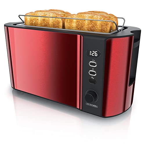Grille-Pain 2 Larges Fentes 4 Tranches 1500W 38,5x19 cm