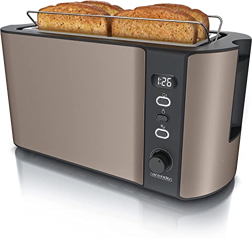 Grille-Pain 2 Larges Fentes 4 Tranches 1500W 38,5x19 cm