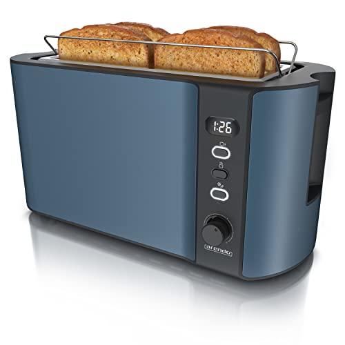 Grille-Pain 2 Larges Fentes 4 Tranches 1500W 38,5x19 cm