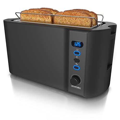 Grille-Pain 2 Larges Fentes 4 Tranches 1500W 38,5x19 cm