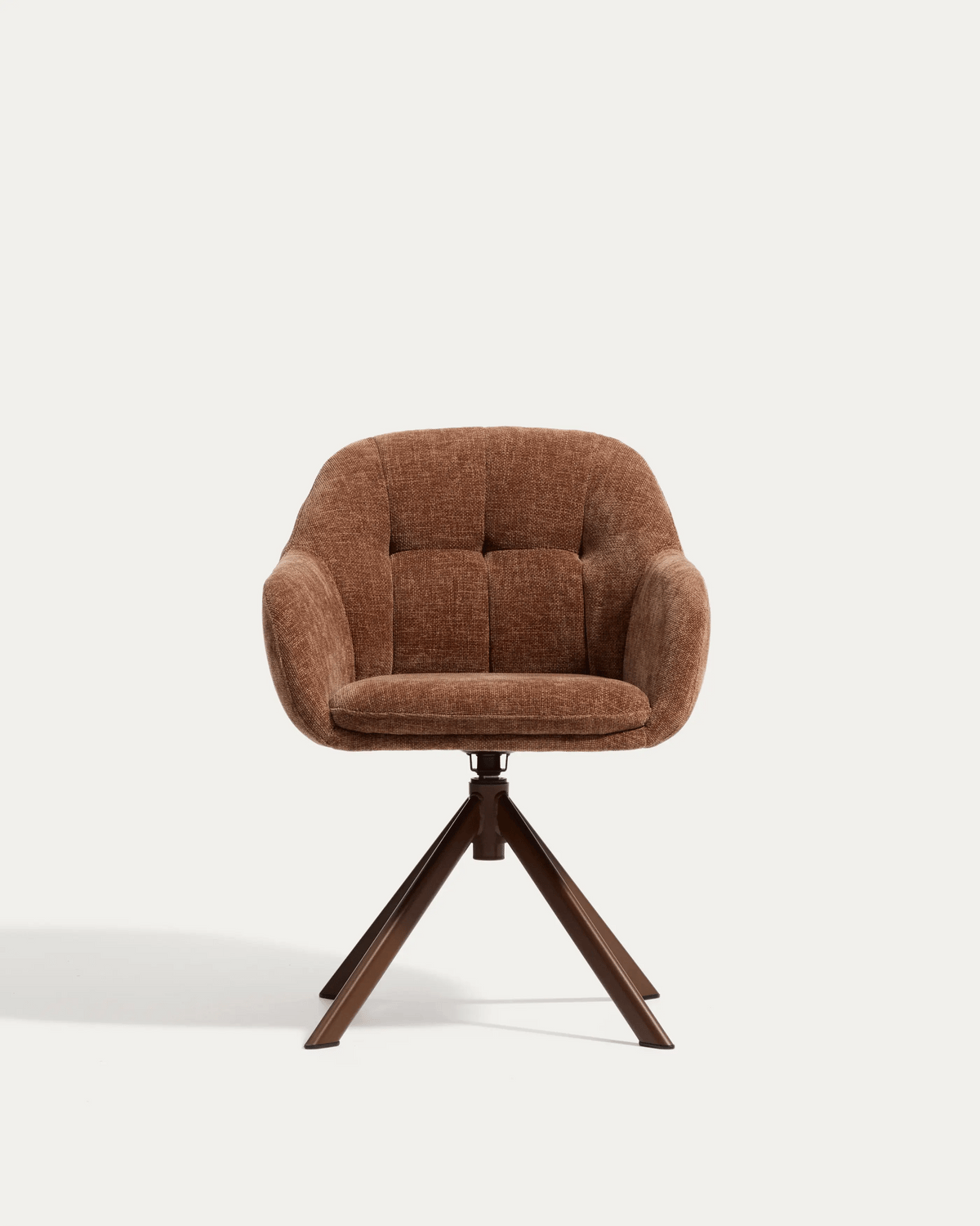 Dorina Chaise Pivotante en Tissu Chenille et Acier