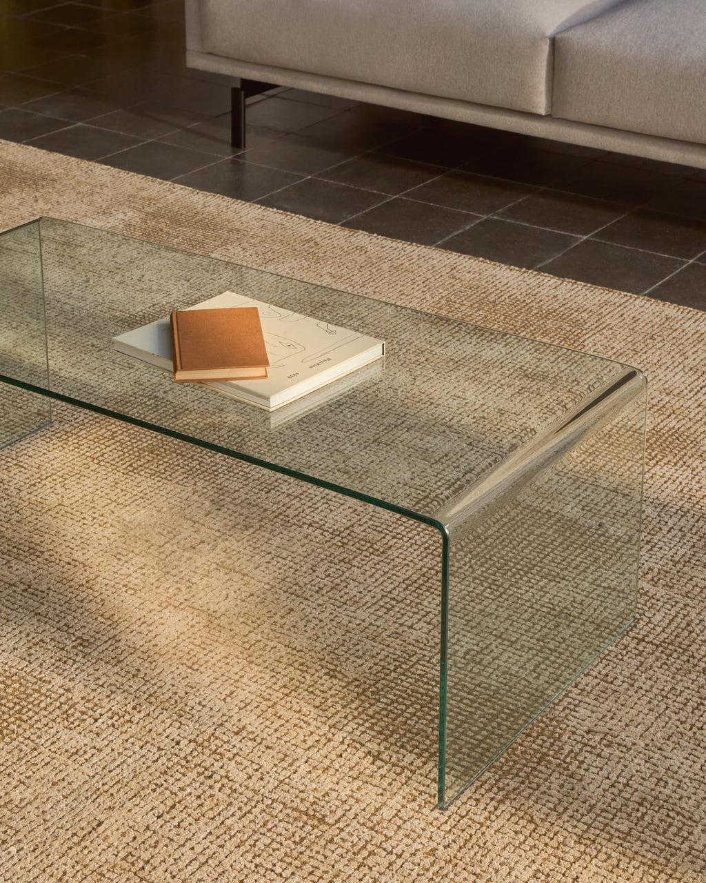 Table Basse en Verre Trempé 110x50 cm