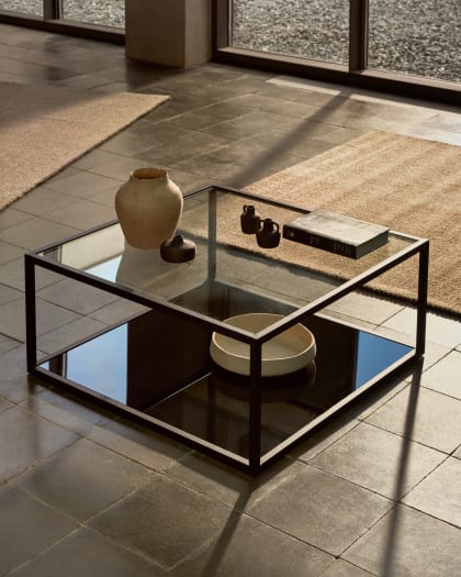 Table Basse en Verre Trempé 110x50 cm