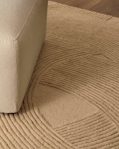 Mascarell Tapis en Coton et Polyester Blanc 160 x 230 cm