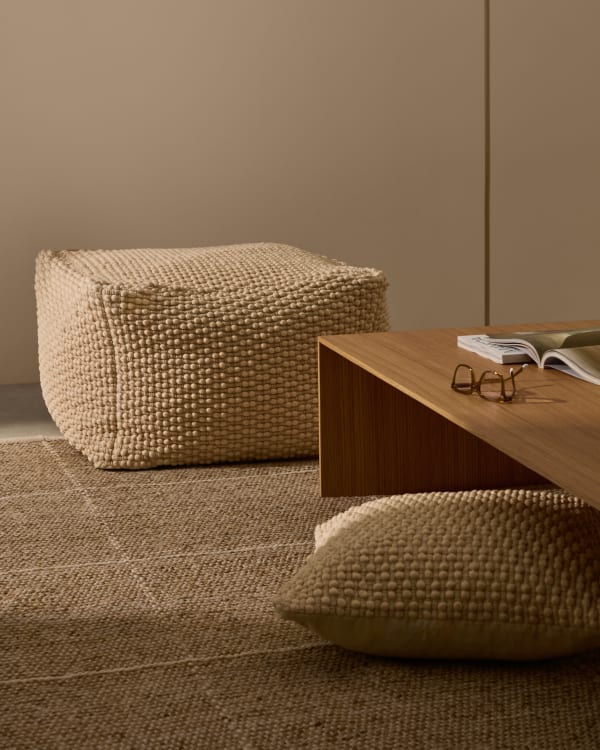 Mascarell Tapis en Coton et Polyester Blanc 160 x 230 cm