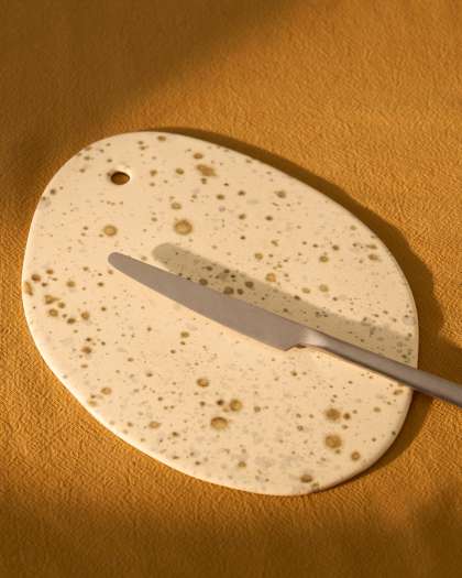 Coreni Planche de Service en Marbre Blanc 23 x 15 cm