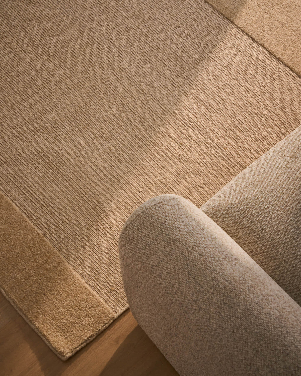 Lisdan Tapis en Tissu Écru et Vert 160 x 230 cm