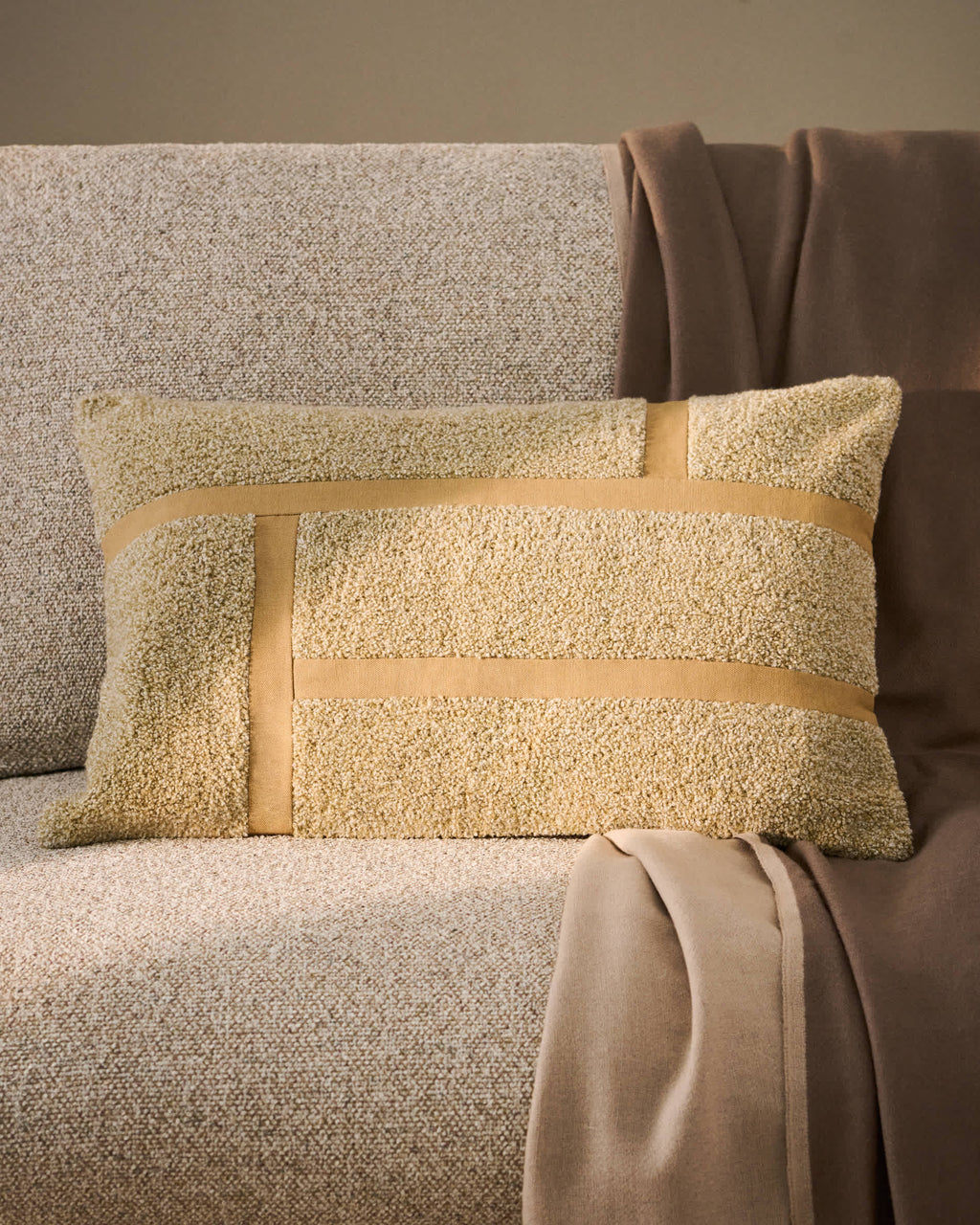 Lomel Housse de Coussin en Micro-Bouclette 40x60 cm