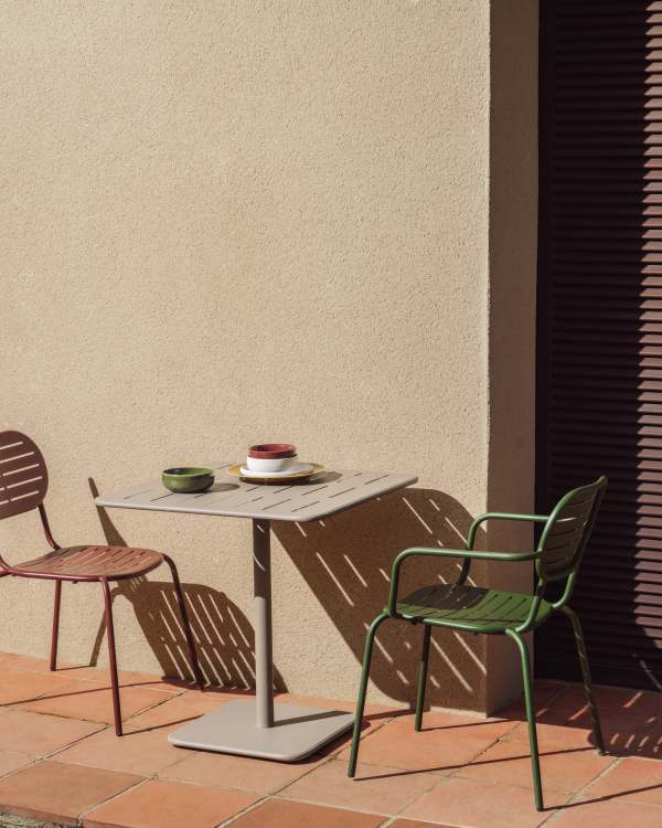 Brai Chaise Empilable d’Extérieur en Acier Galvanisé