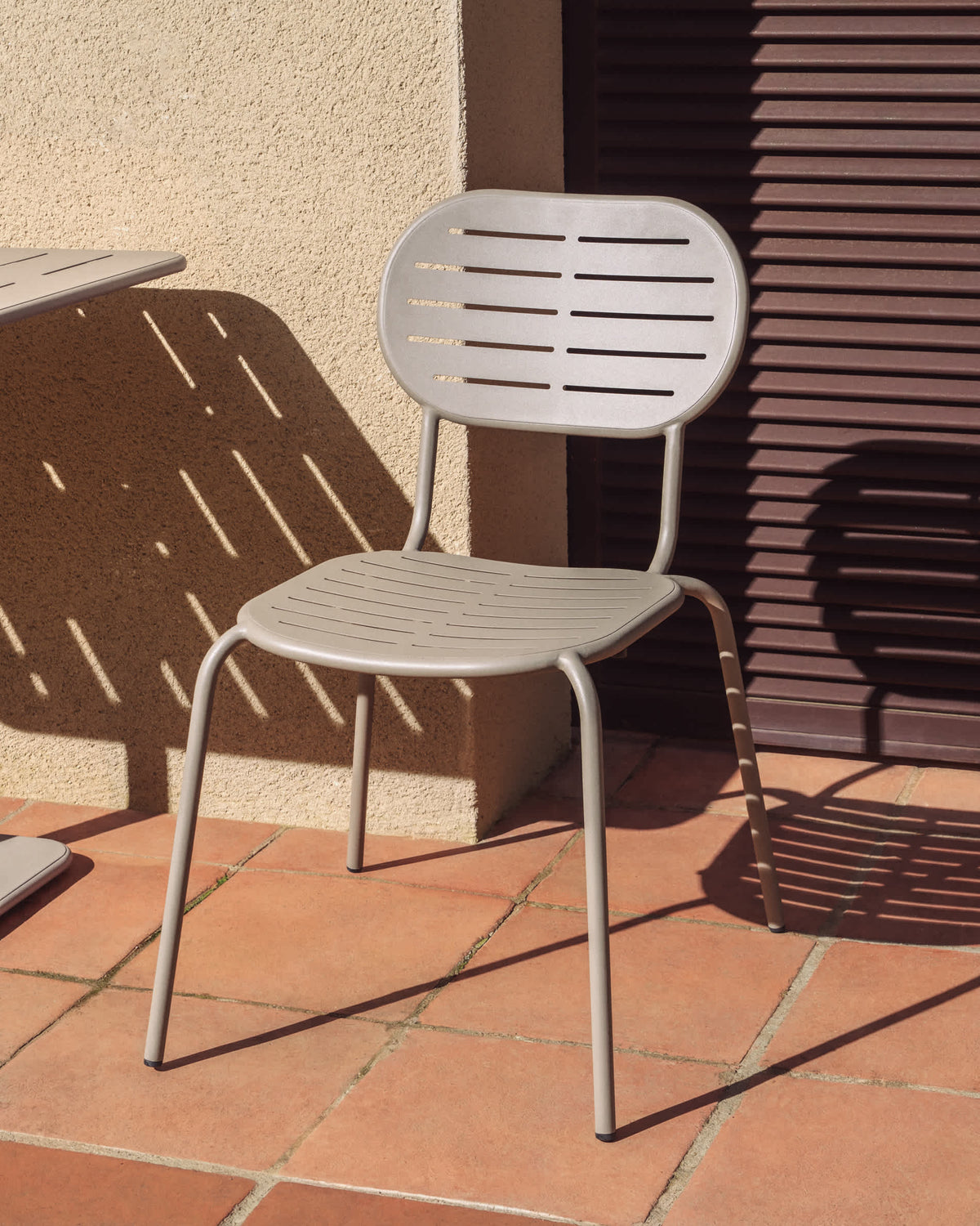Brai Chaise Empilable d’Extérieur en Acier Galvanisé