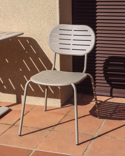 Brai Chaise Empilable d’Extérieur en Acier Galvanisé