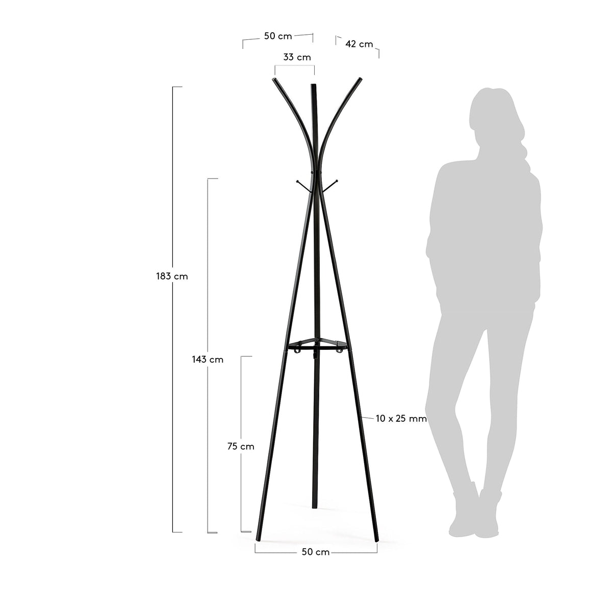 Portemanteau en Acier 183 cm