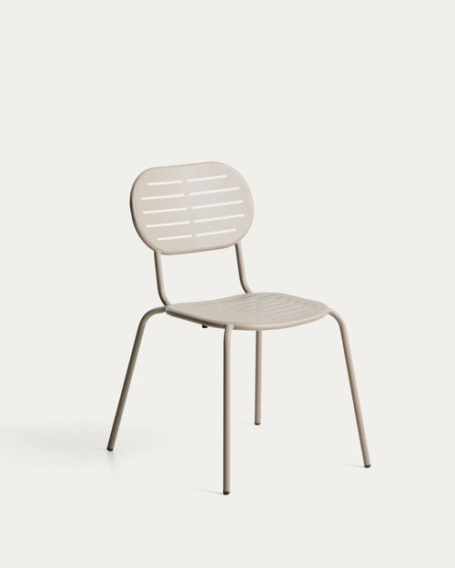 Brai Chaise Empilable d’Extérieur en Acier Galvanisé