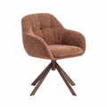 Dorina Chaise Pivotante en Tissu Chenille et Acier