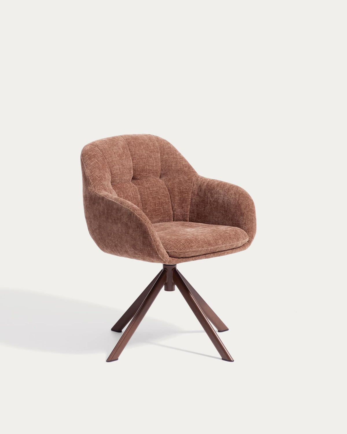 Dorina Chaise Pivotante en Tissu Chenille et Acier