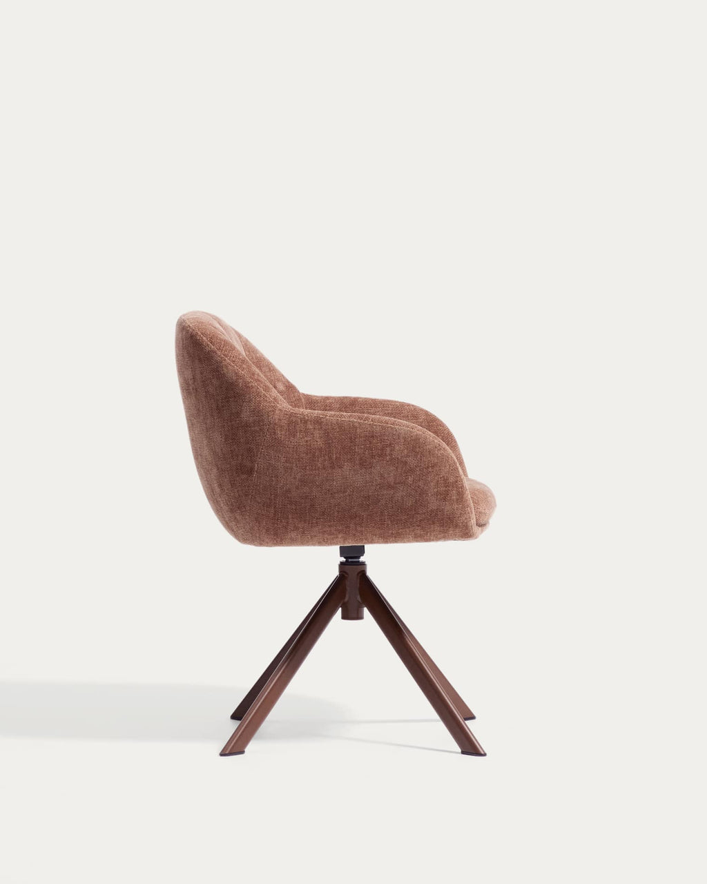 Dorina Chaise Pivotante en Tissu Chenille et Acier