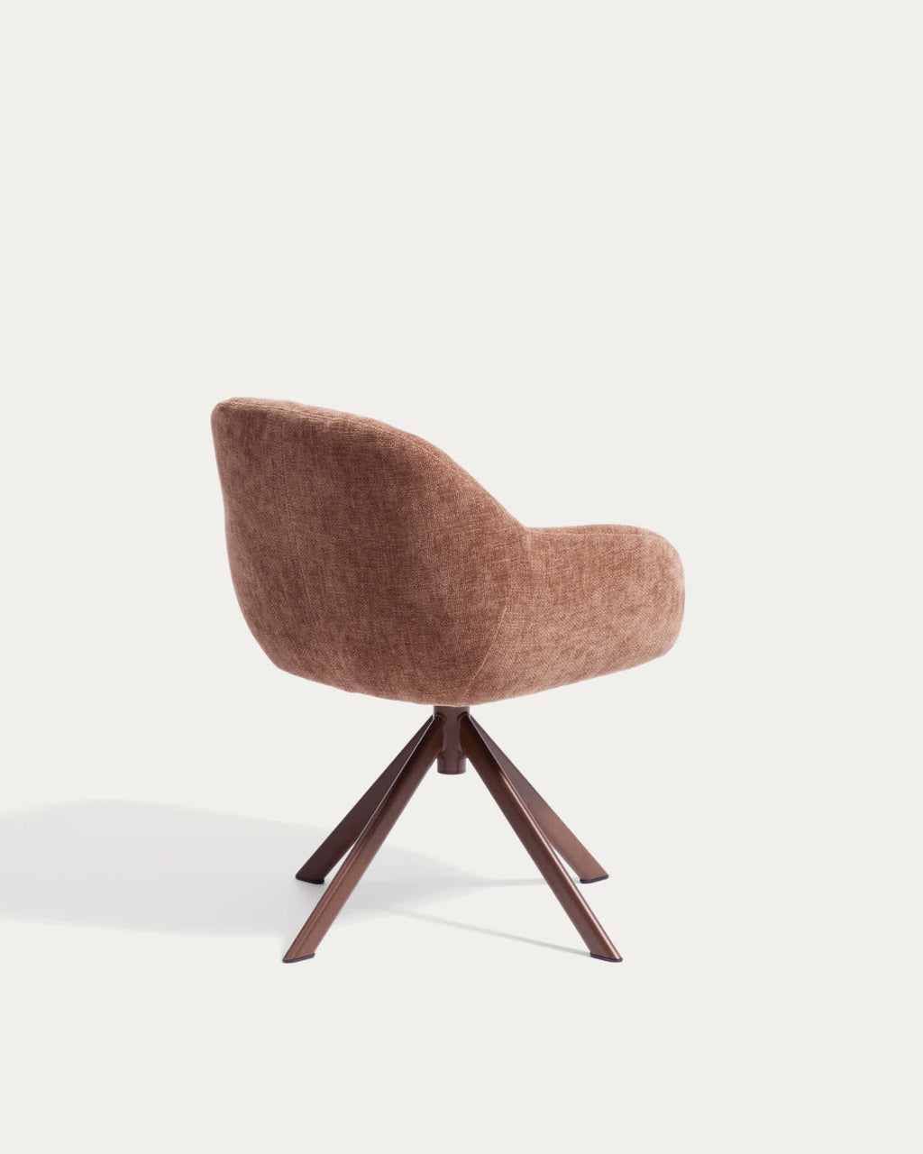 Dorina Chaise Pivotante en Tissu Chenille et Acier