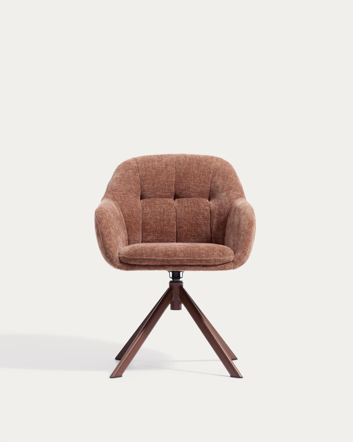 Dorina Chaise Pivotante en Tissu Chenille et Acier