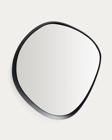Tebel Miroir Asymétrique en Métal Noir