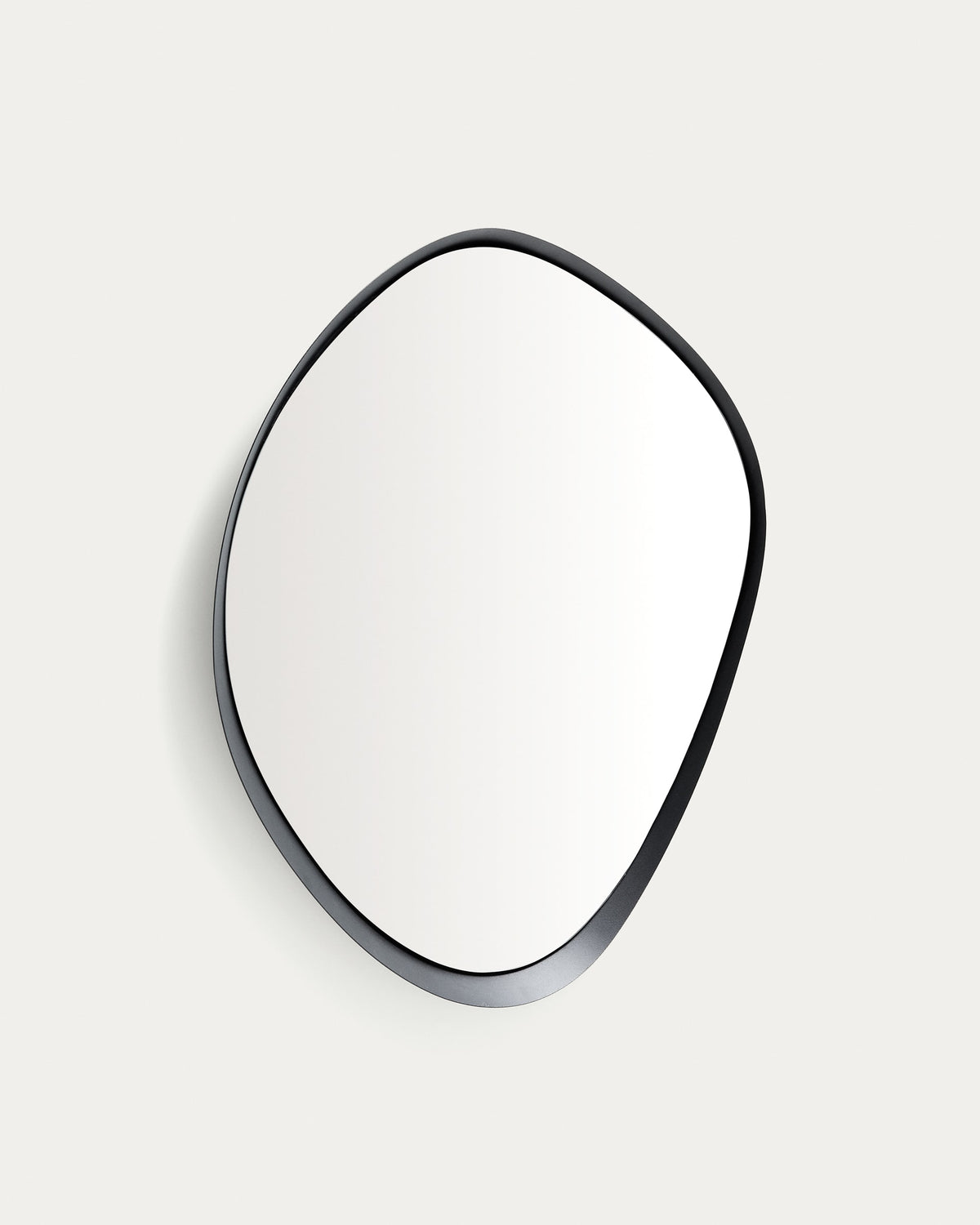 Tebel Miroir Asymétrique en Métal Noir