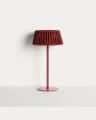 Aldet Lampe de Table Solaire d’Extérieur en Corde et Métal 16x30 cm