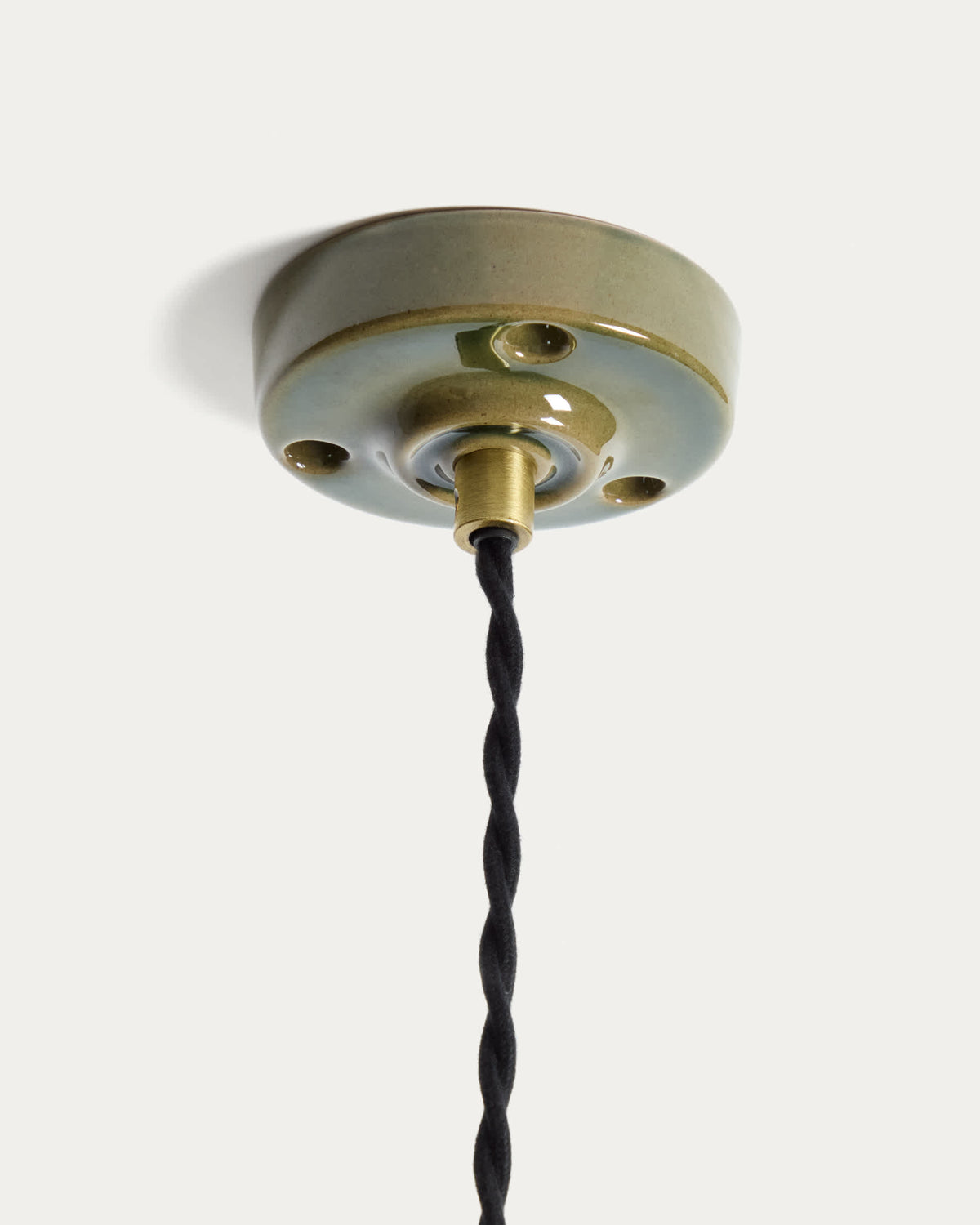 Ceren Luminaire de Plafond en Céramique Verte 29 cm