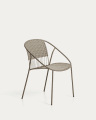 Atrani Chaise Empilable d'Extérieur en Acier Galvanisé et Corde
