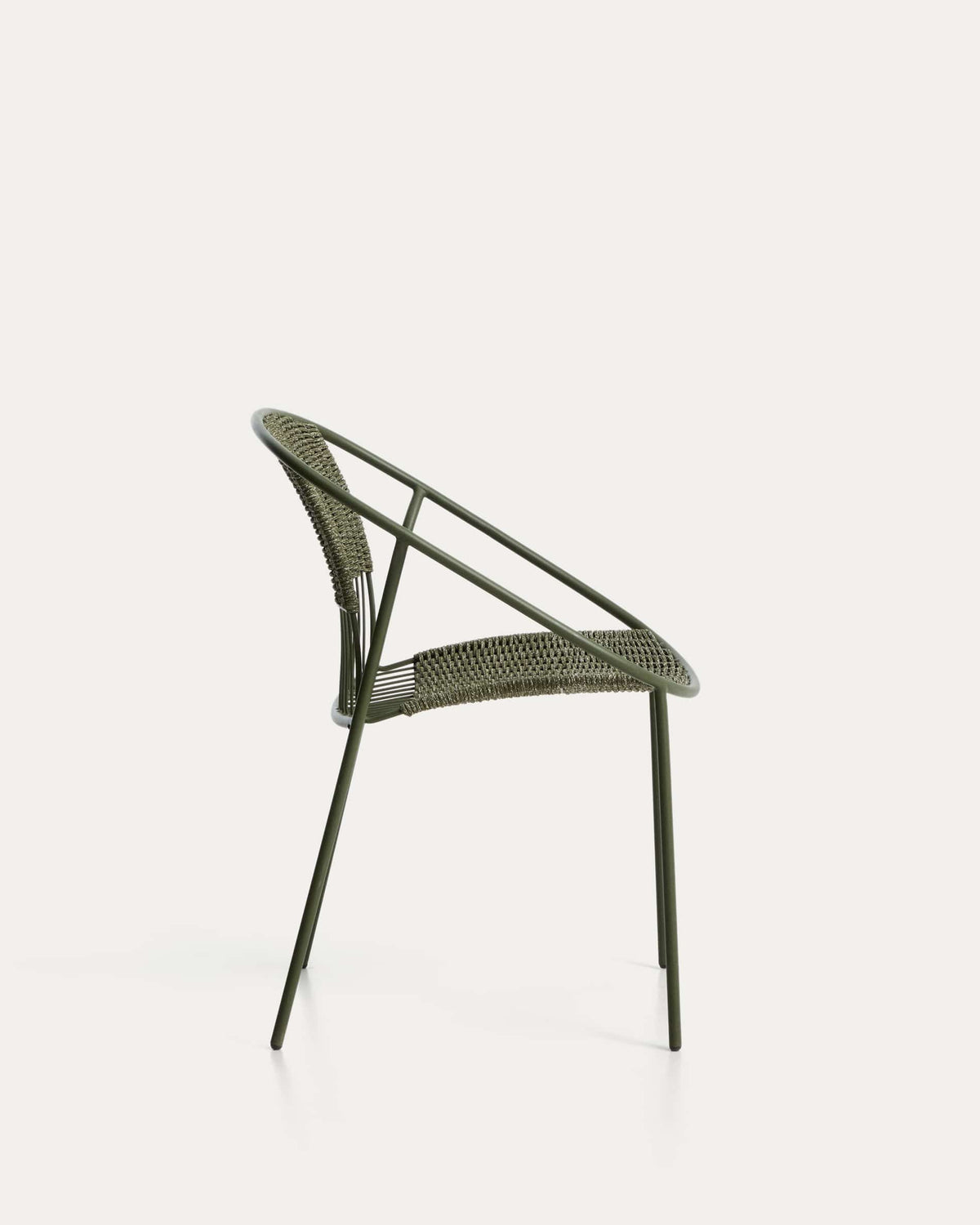 Atrani Chaise Empilable d'Extérieur en Acier Galvanisé et Corde