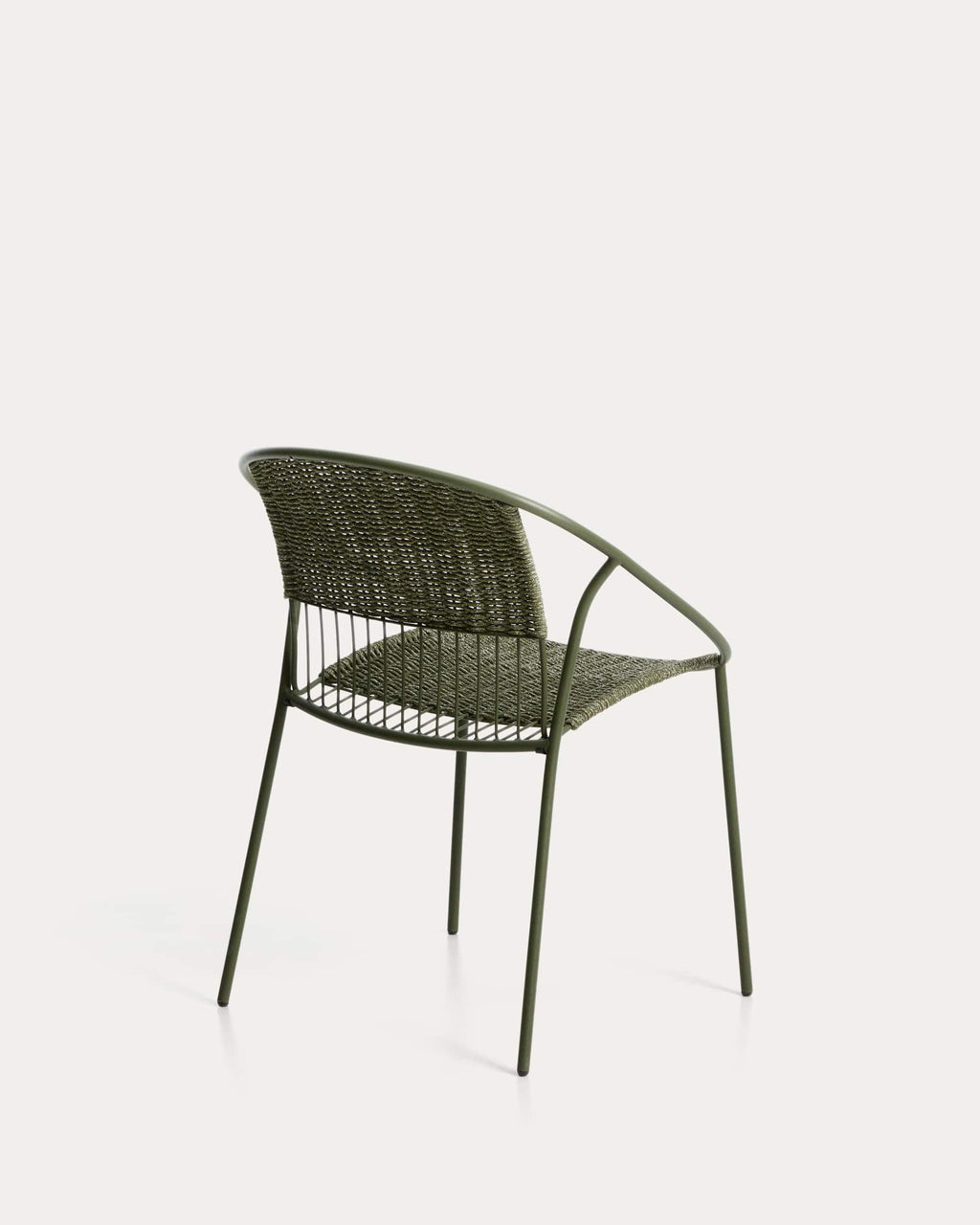 Atrani Chaise Empilable d'Extérieur en Acier Galvanisé et Corde