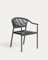 Livadia Chaise Empilable d'Extérieur en Aluminium et Corde