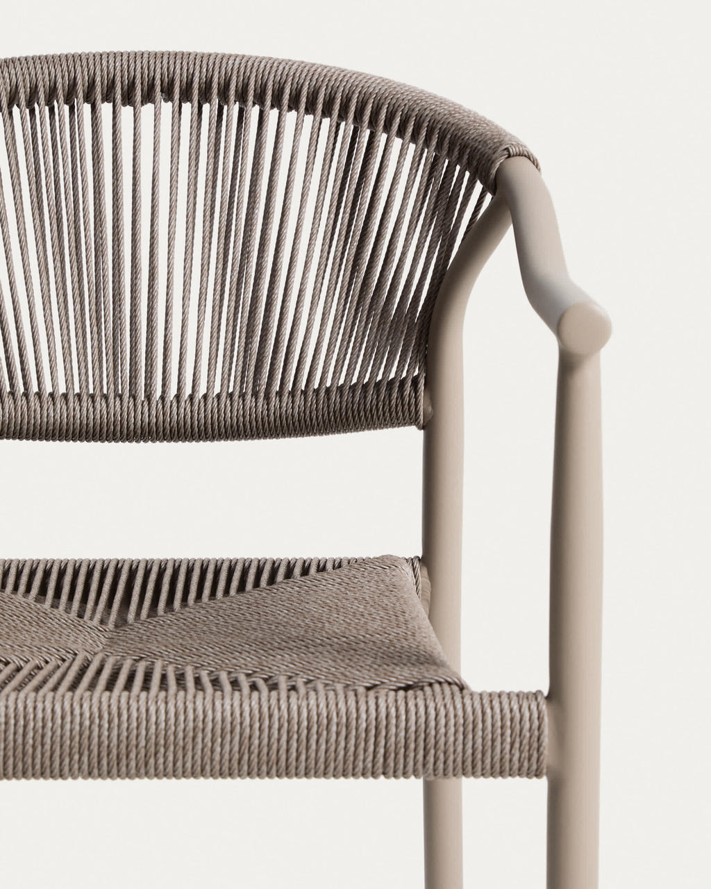Livadia Chaise Empilable d'Extérieur en Aluminium et Corde
