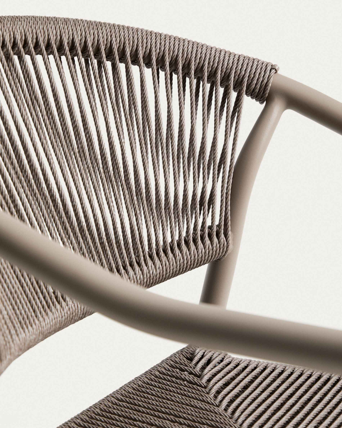 Livadia Chaise Empilable d'Extérieur en Aluminium et Corde