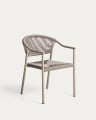Livadia Chaise Empilable d'Extérieur en Aluminium et Corde