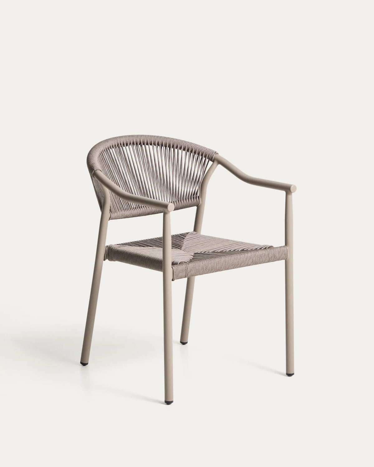 Livadia Chaise Empilable d'Extérieur en Aluminium et Corde