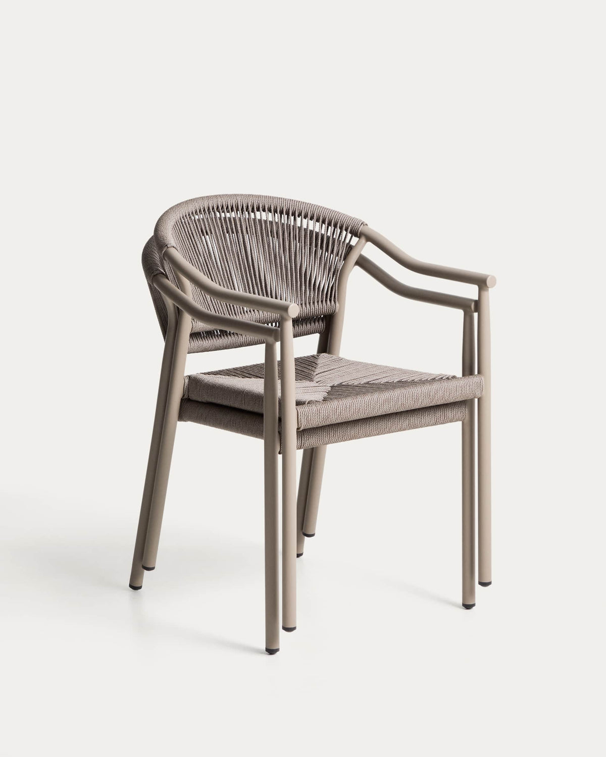 Livadia Chaise Empilable d'Extérieur en Aluminium et Corde