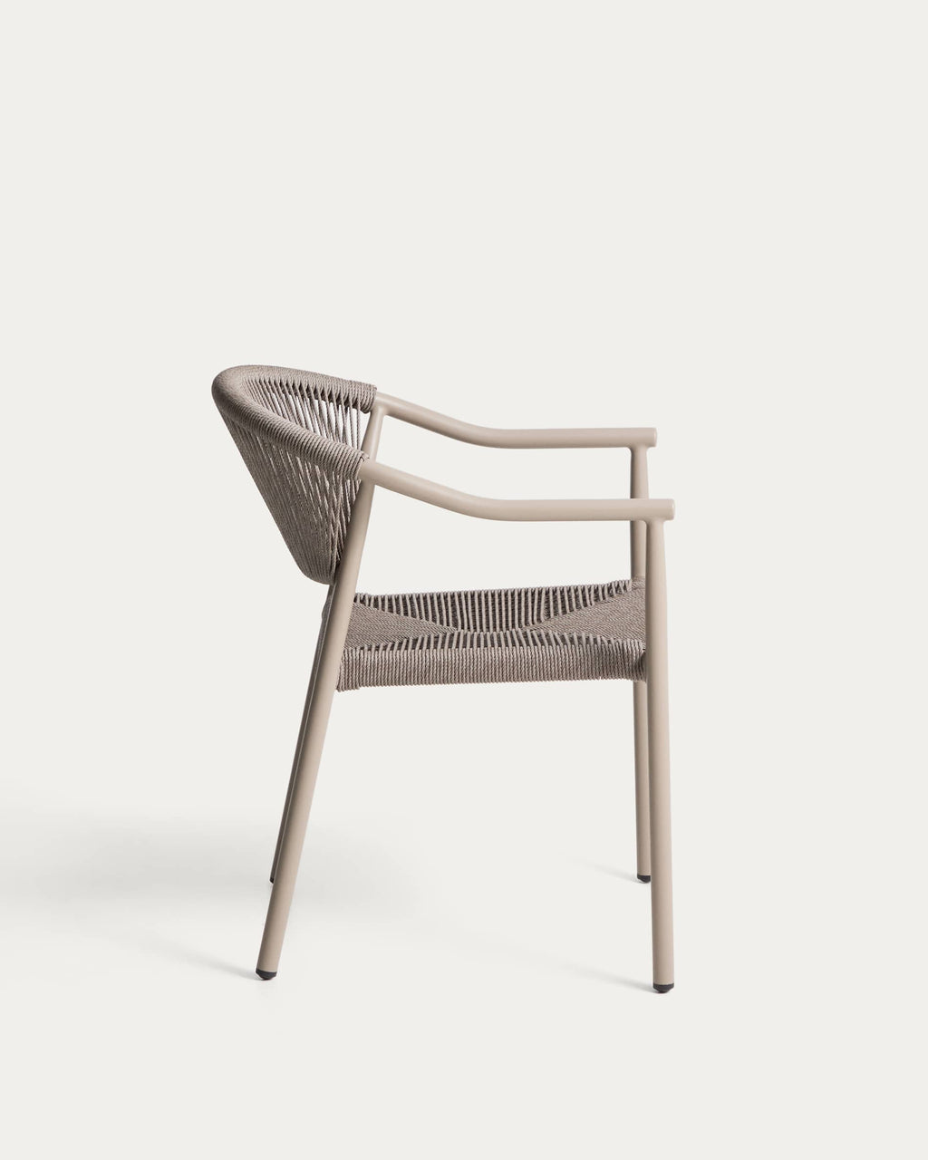 Livadia Chaise Empilable d'Extérieur en Aluminium et Corde