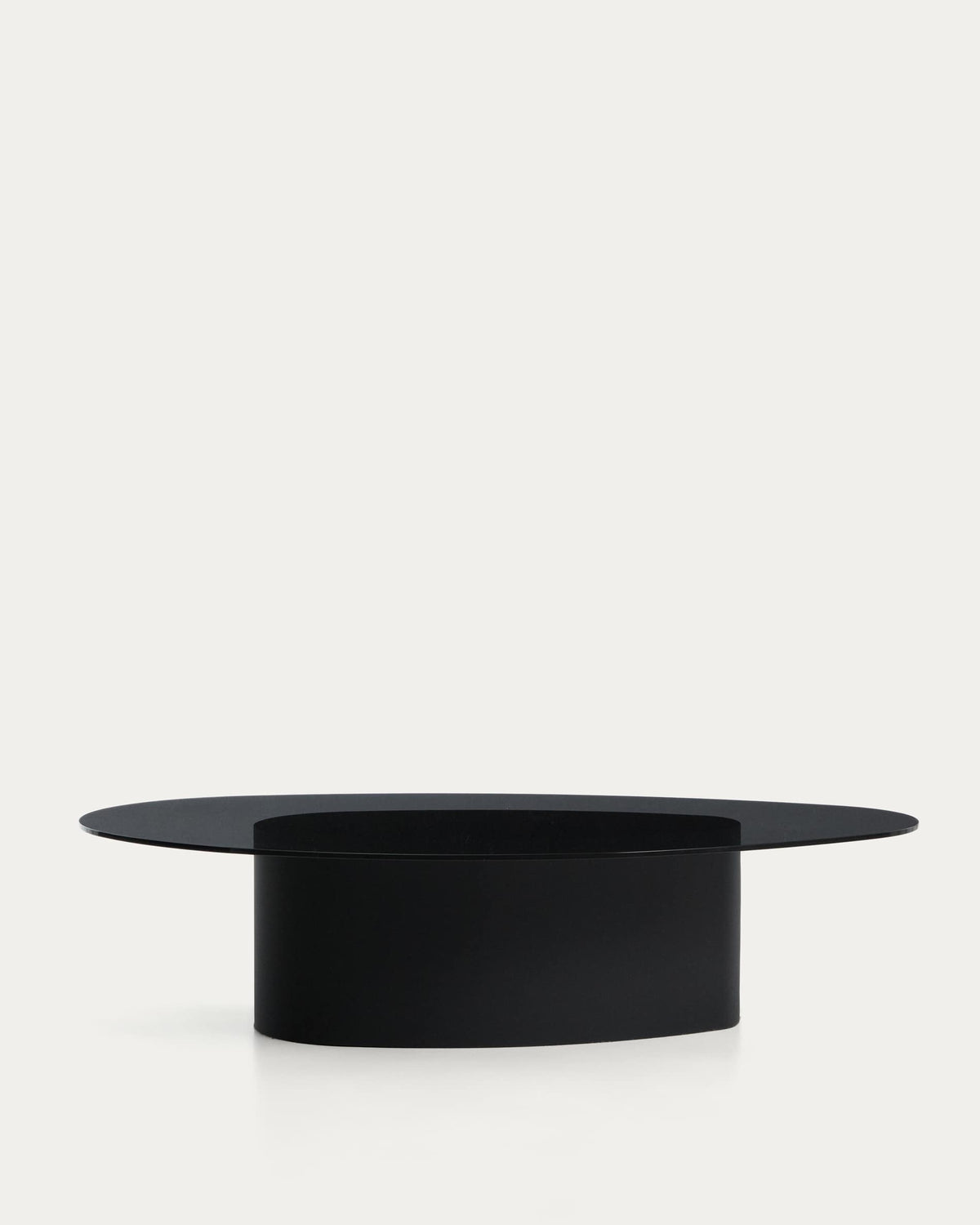 Olir Table Basse en Verre Trempé et Acier 140x80 cm
