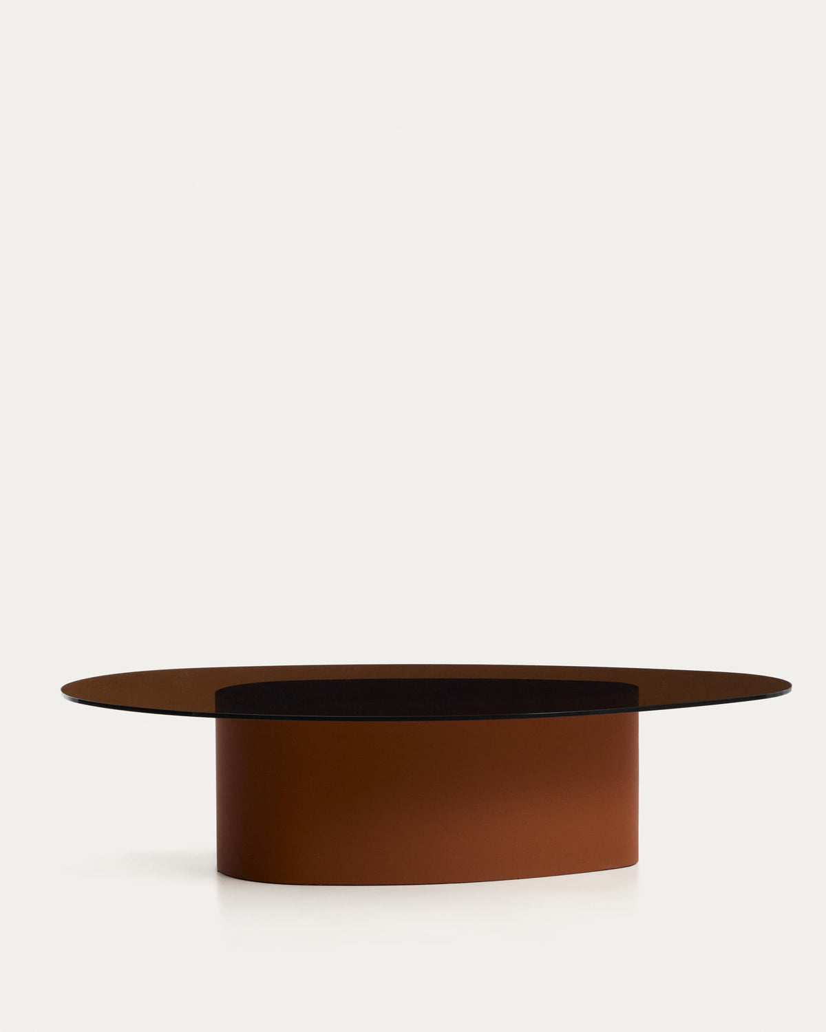 Olir Table Basse en Verre Trempé et Acier 140x80 cm