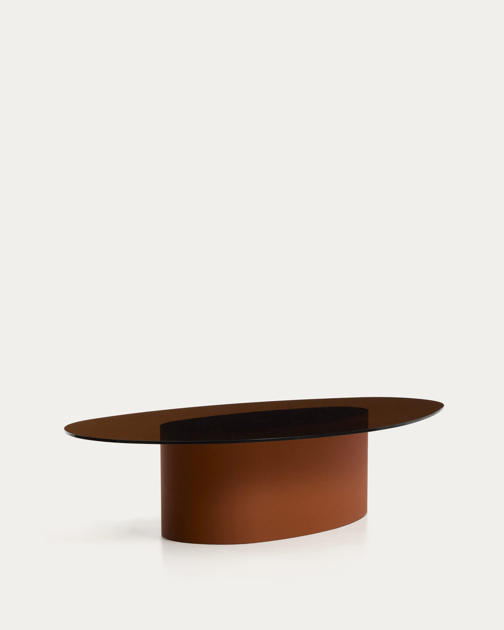 Olir Table Basse en Verre Trempé et Acier 140x80 cm