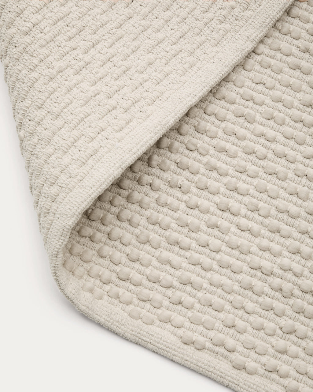 Mascarell Tapis en Coton et Polyester Blanc 160 x 230 cm