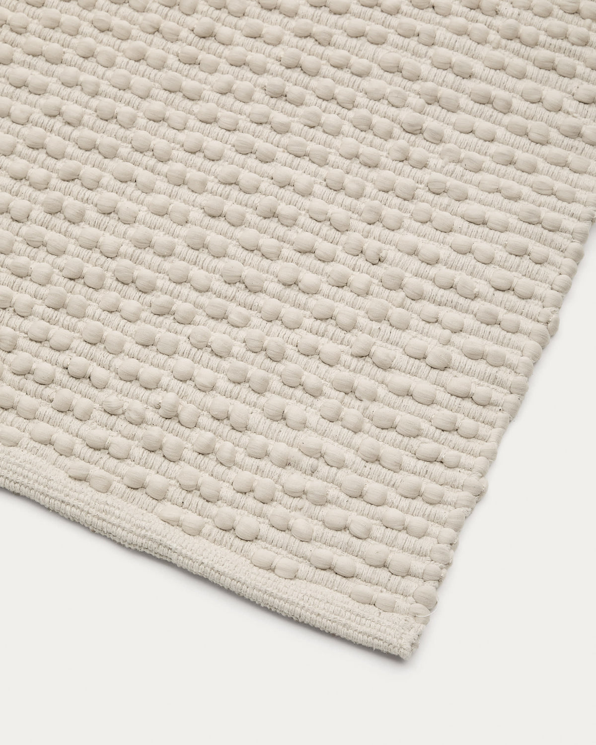Mascarell Tapis en Coton et Polyester Blanc 160 x 230 cm