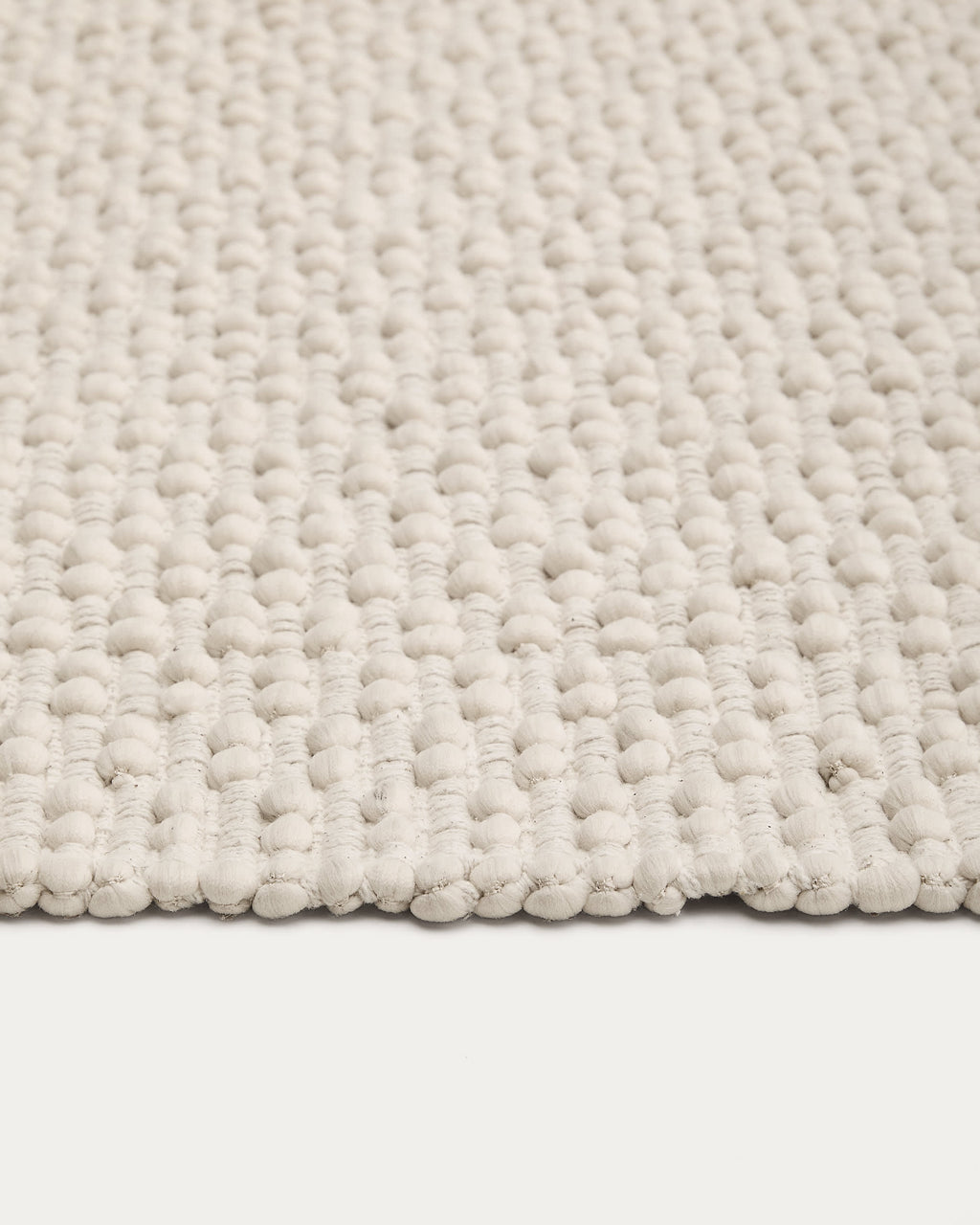 Mascarell Tapis en Coton et Polyester Blanc 160 x 230 cm