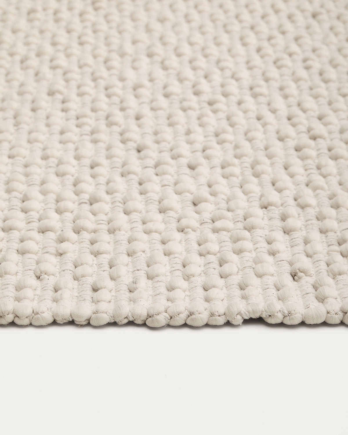 Mascarell Tapis en Coton et Polyester Blanc 160 x 230 cm