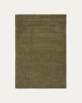 Empuries Tapis en Tissu Effet Laine Vert 160 x 230 cm