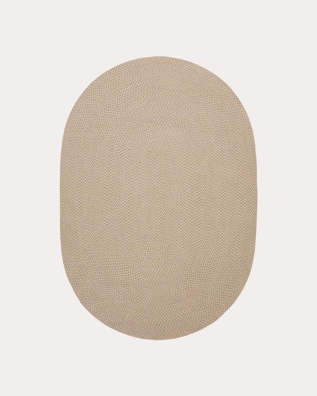 Rodhe Tapis Ovale en Tissu Beige 160 x 230 cm