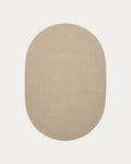 Rodhe Tapis Ovale en Tissu Beige 160 x 230 cm