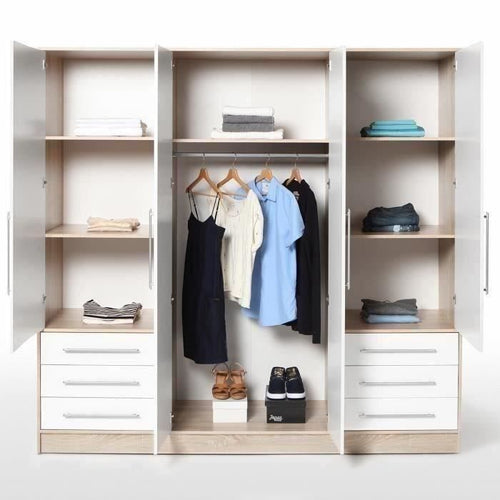 Armoire Contemporaine 4 Portes 6 Tiroirs