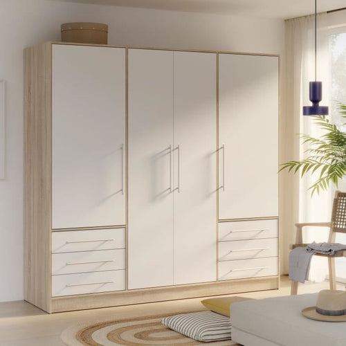 Armoire Contemporaine 4 Portes 6 Tiroirs