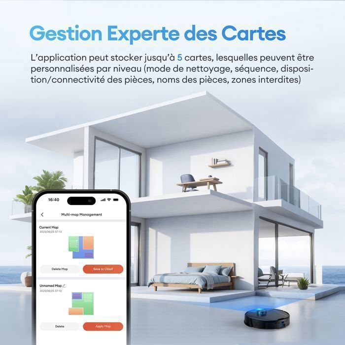 Aspirateur Robot Laveur TP20 Pro avec Station Auto-Vidage 4L