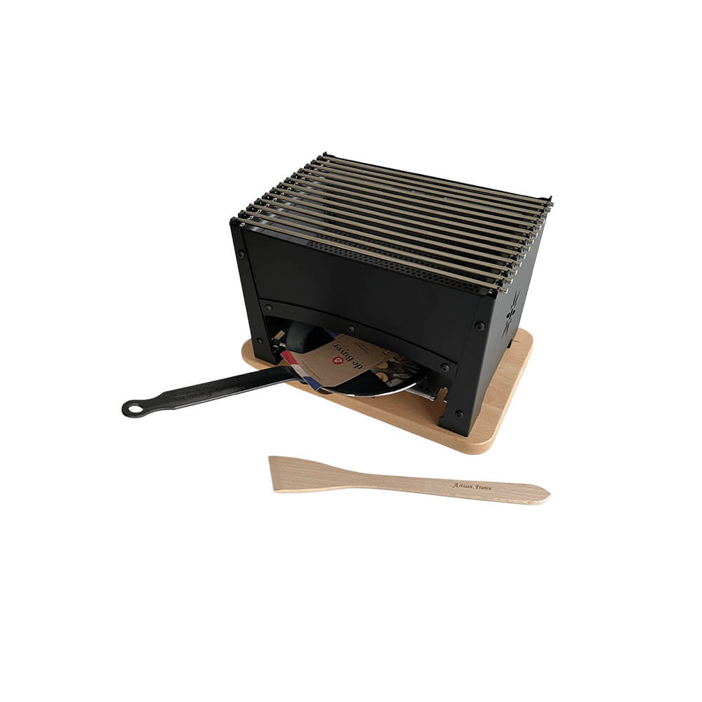 Braséro de Table avec Kit Reblochade en Acier Noir